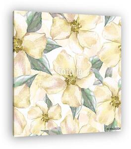 Floral seamless pattern. Watercolor background with delicate flo (vászonkép)