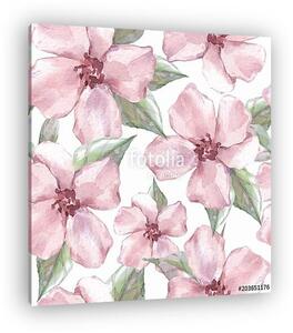 Floral seamless pattern. Watercolor background with delicate flo (vászonkép)