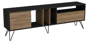 Hanah Home TV Stand Walnut Black Mistico (180) - Walnut, Black