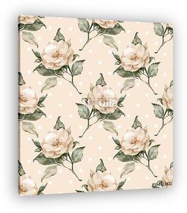 Floral seamless pattern, watercolor flowers (vászonkép)