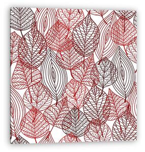 Seamless pattern of red autumnal leaves (vászonkép)