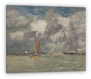 Eugène Louis Boudin: Trouville, kikötő (vászonkép)