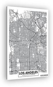 Vector poster map city Los Angeles (vászonkép)