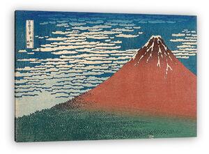 Katsushika Hokusai: A vörös Fuji (vászonkép)