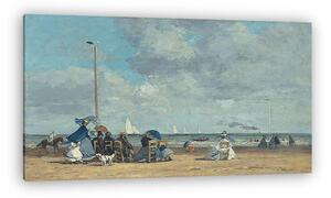 Eugène Louis Boudin: Tengerpart Trouvillenál (vászonkép)