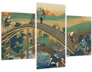 Kép - Katsushika Hokusai, Ariwara no Narihirafrom the series One Hundred, Poems Explained by the Nurse (Hyakunin isshu uba ga etoki), reprodukciók (90x60 cm)