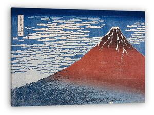 Katsushika Hokusai: Vörös Fuji (színváltozat 2.) (vászonkép)