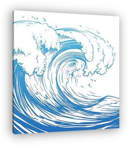 Great wave hand drawing illustration (vászonkép)