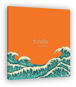 Hand drawn wave. Vector illustration (vászonkép)