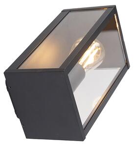 Ipari fali lámpa fekete 26 cm IP44 - Charlois