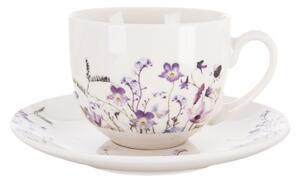Fehér-lila porcelán csésze 280 ml Louka – Orion