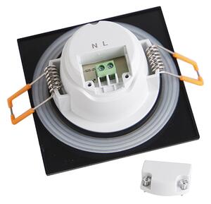 6 darabos modern süllyesztett spotlámpa szett fekete LED-del, 3 lépésben dimmelhető IP65 - Simply