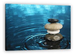 Balanced stones in water (vászonkép)
