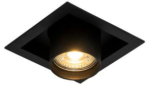 Modern beépíthető spotlámpa fekete állítható - Roof