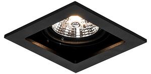 Négyzet alakú süllyesztett reflektor fekete állítható - Artemis 70