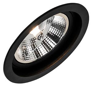 Kerek beépíthető reflektor fekete állítható - Chuck 111