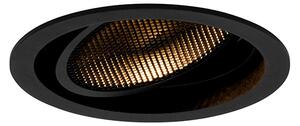 Modern beépíthető spotlámpa fekete állítható - Coop 111 Honey