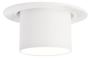 6 darabos modern, süllyesztett, fehér, kerek, dönthető spotlámpa szett - Installa