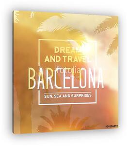 Barcelona travel print. (vászonkép)