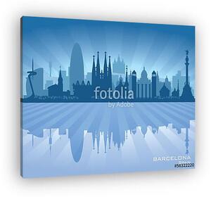 Barcelona Spain city skyline vector silhouette (vászonkép)