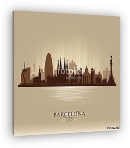 Barcelona Spain city skyline vector silhouette (vászonkép)