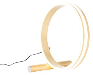 Design asztali lámpa sárgarézzel, beépített LED-del, 3 fokozatban szabályozható - Navara