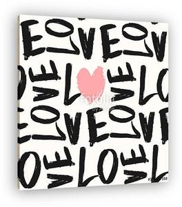 Love Seamless Pattern (vászonkép)
