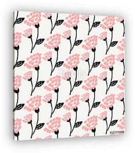 Hand Drawn Floral Seamless Pattern (vászonkép)