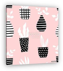 Vases and Pots Seamless Pattern (vászonkép)