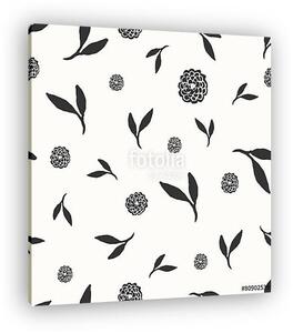 Hand Drawn Floral Seamless Pattern (vászonkép)