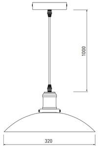 Lámpa Mennyezeti lámpatest HORIZON ,4512,AC220-240V,50/60Hz,1*E27,IP20,átmérő 32CM,egyes, fekete