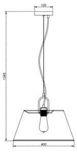 Lámpa Mennyezeti lámpatest KASEL , 6243, AC220-240V, 50/60Hz, 1*E27, max.40W, átmérő 40 cm, szürke