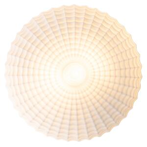 Klasszikus mennyezeti lámpa fekete opál üveggel 35 cm IP44 - Nohmi