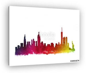 Watercolor skyline of new york city in USA (vászonkép)