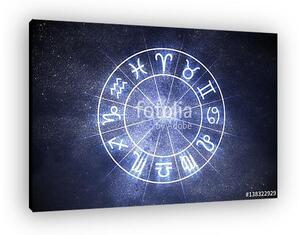 Astrology and horoscopes concept. Astrological zodiac signs in c (vászonkép)