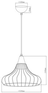 Lámpa Mennyezeti lámpatest LOTTE,2622,AC220-240V,50/60Hz,1*E27,IP20,átmérő 33cm,egyes,fekete/arany