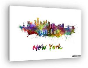 New York skyline in watercolor (vászonkép)