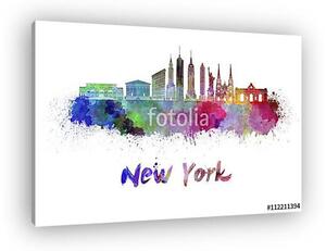 New York skyline in watercolor (vászonkép)