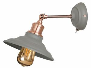 Lámpa Fali lámpatest LORET+ kapcsolóval,8229,AC220-240V,50/60Hz,1*E27,max.40W,átmérő20cm,egyes,szürke