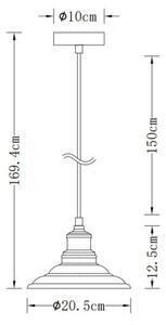 Lámpa Mennyezeti lámpatest LORET M,8731,AC220-240V,50/60Hz,1*E27, max.40W, Átmérő 20,5cm,IP20, single, fekete