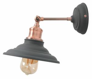 Lámpa Fali lámpatest LORET,7727,AC220-240V,50/60Hz,1*E27,max.40W,IP20,átmérő 20cm,egyes,fekete