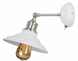 Lámpa Fali lámpatest LORET+ kapcsolóval,8267,AC220-240V,50/60Hz,1*E27,max.40W,átmérő20cm,egyes,fehér