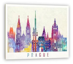 Paris landmarks watercolor poster (vászonkép)
