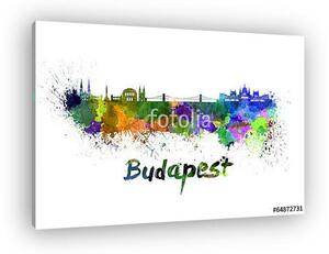 Budapest skyline in watercolor (vászonkép)