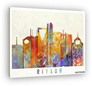 Riyadh landmarks watercolor poster (vászonkép)