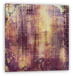 Grunge old texture as abstract background. With different color patterns: yellow (beige); brown; purple (violet); pink (vászonkép)