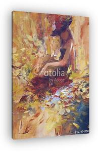 Female , handmade painting (vászonkép)