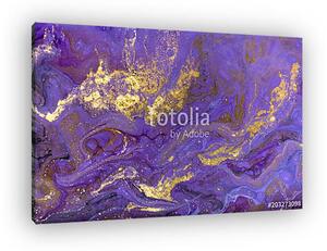 Marble abstract acrylic background. Violet marbling artwork texture. Marbled ripple pattern. (vászonkép)