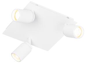 Modern fürdőszoba reflektor fehér négyzet alakú 3-lámpás IP44 - Ducha