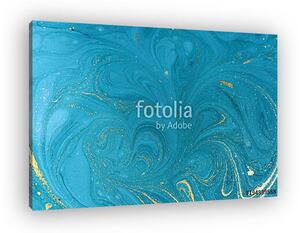 Marble abstract acrylic background. Nature green marbling artwork texture. Golden glitter. (vászonkép)